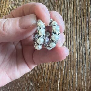 Vintage Shube’s freshwater pearl sterling silver earrings